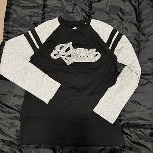 NWOT Puma Kids Black and Gray Long Sleeve Shirt